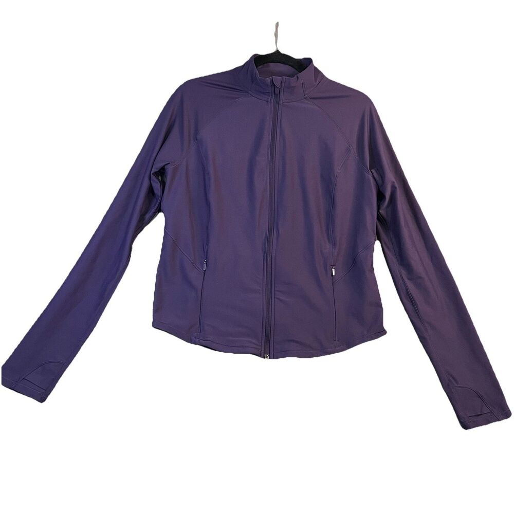 Old Navy Active Powersoft Go-Dry Women's Full Zip Track Jacket Size L Purple